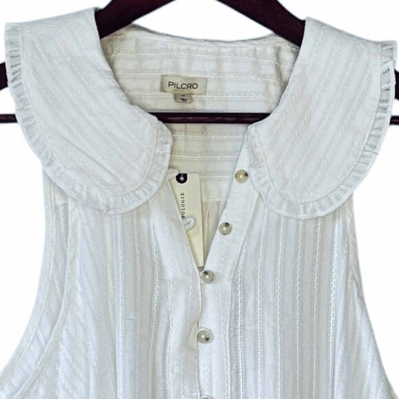 Pilcro for Anthrolpologie Keira Peter Pan Collar Swing Blouse NWT - Picture 4 of 12